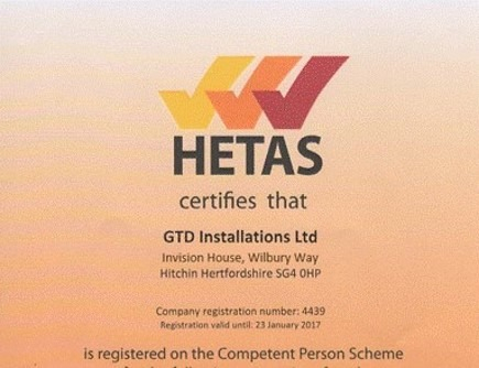 HETAS engeer + installer certification